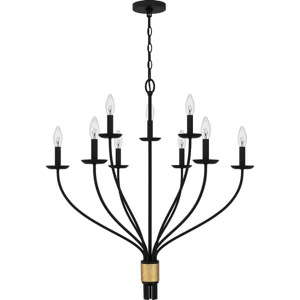 slide 2 of 11, Margaret 9-Light Matte Black Chandelier