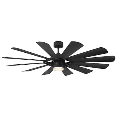 Wyndmill Indoor/Outoor 12-Blade Smart Fan 65in 3000K LED Kit and Remote