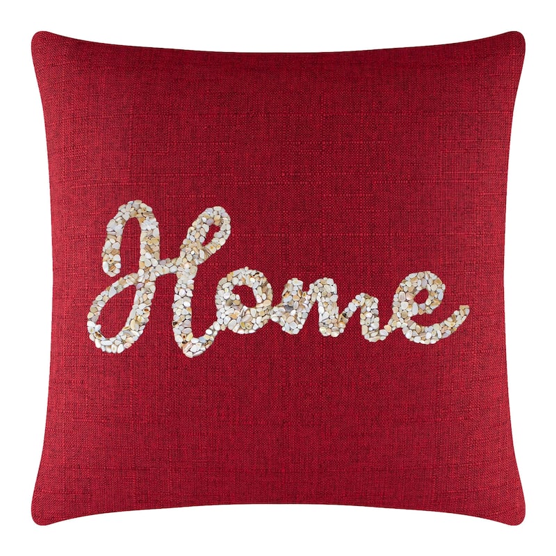 Sparkles Home Shell Home Pillow - 16x16 - Burgundy