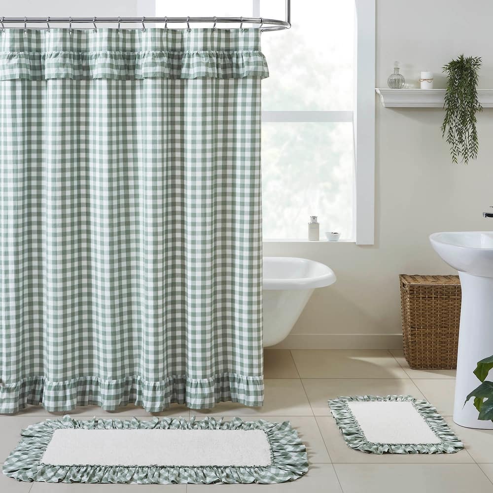 Annie Buffalo Check Ruffled Shower Curtain
