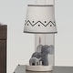 preview thumbnail 3 of 2, Lambs & Ivy Me & Mama White/Gray Elephant Nursery Lamp with Shade & Bulb