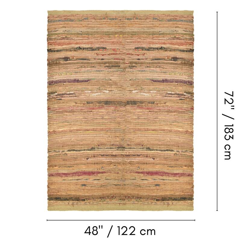 Fabstyles Premium Cotton Handmade Area Rag Rug Living Room, Hallway