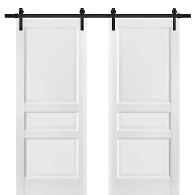 Sliding Double Barn DoorsHardware / Lucia 31 White