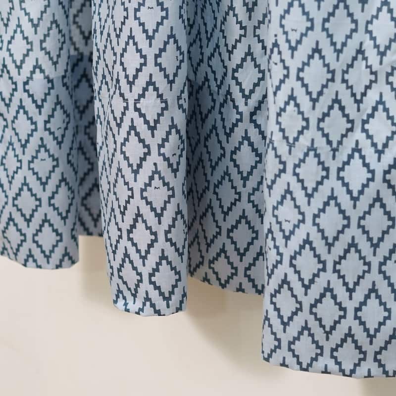 Fabdivine Handmade Block Print Floral Curtain Perfect for Room or Window Décor