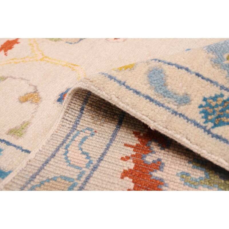 ECARPETGALLERY Hand-knotted Modern Oushak Beige Wool Rug - 8'0 x 10'0