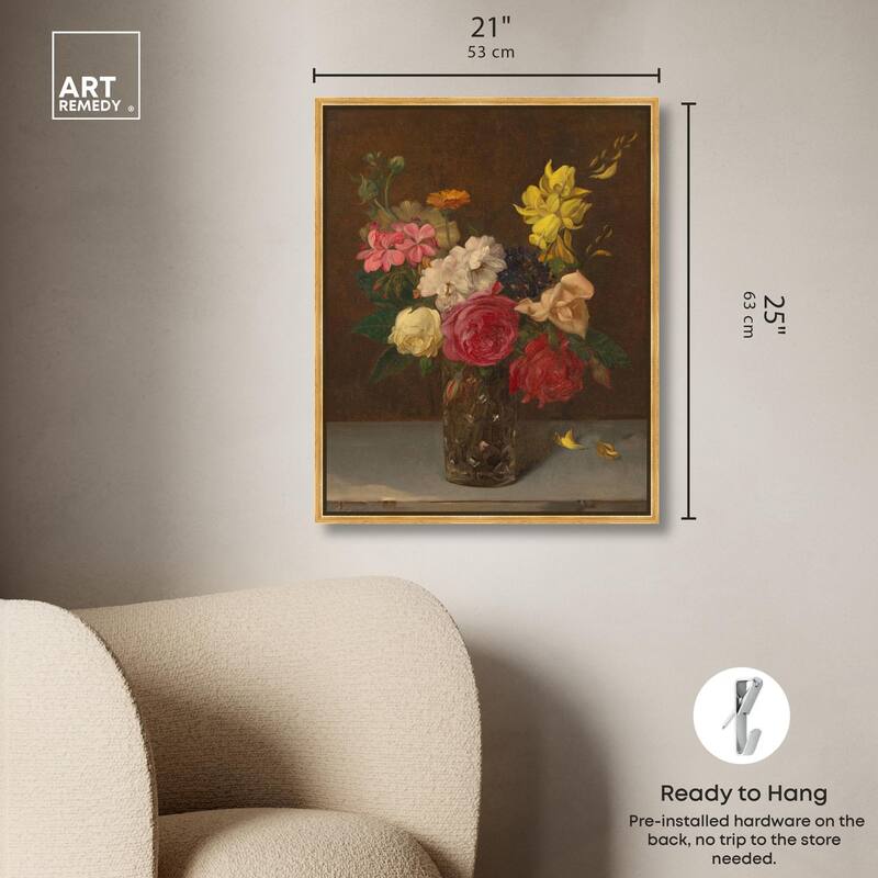 Babcock Flowers in Cut Glass Canvas by Art Remedy