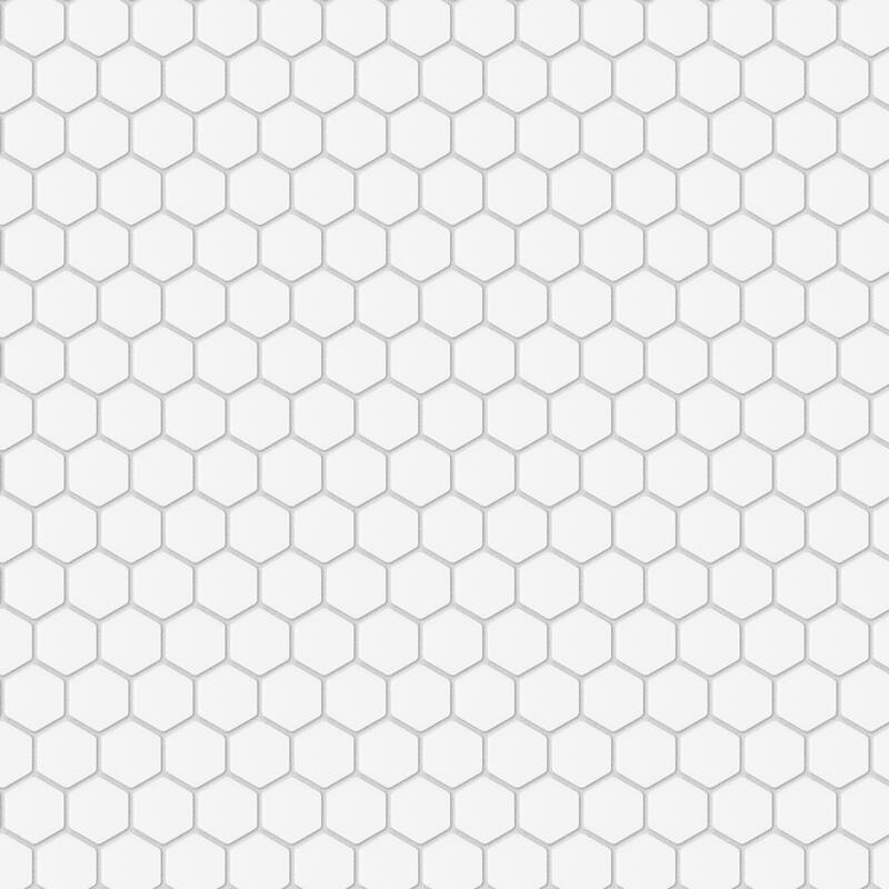 Merola Tile Hudson 1" Hex Matte White 11-7/8" x 13-1/4" Porcelain Floor and Wall Tile