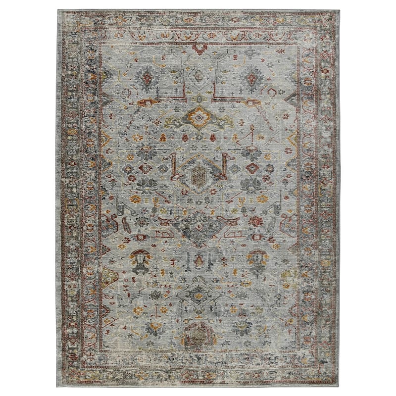 HomeRoots Medallion Transitional Runner Area Rug - 94.00 in. x 30.00 in. x 0.30 in.