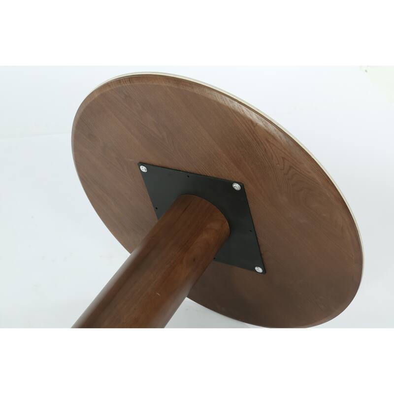 31.5 Inch Round Conference Table for 2-4, Office Meeting Table with Thicken Sintered Stone Tabletop - 31.5" Dia. x 29.53" H