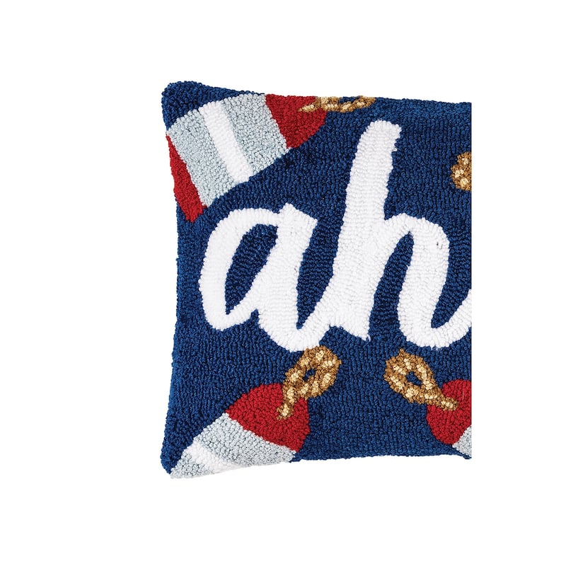 Ahoy Hooked Throw Pillow
