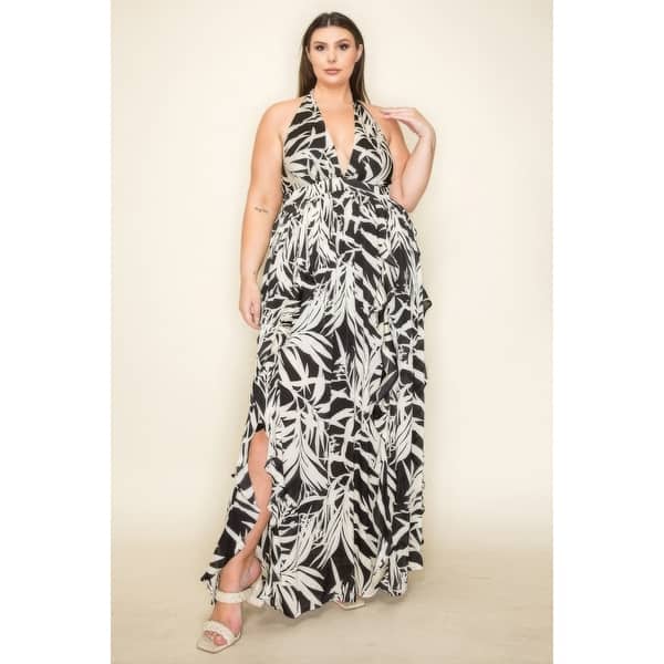 chinese dress ladies Crinkle Maxi Dress - Brown main image 0