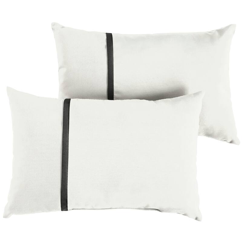 Sorra Home Sunbrella Outdoor Single Petite Flange Pillow Set of 2