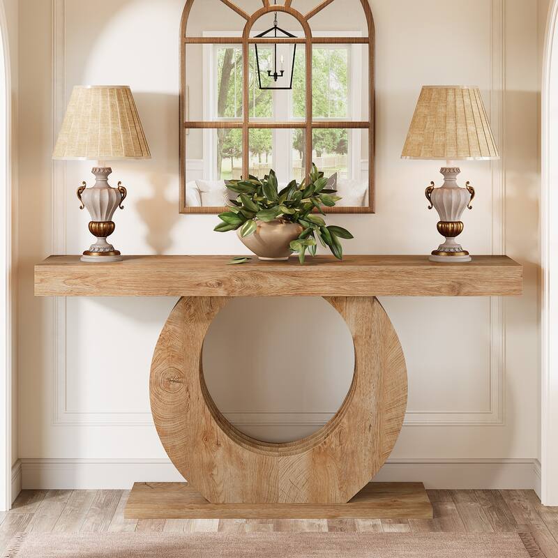 63" Console Table, Long Sofa Entryway Accent Table, Living Room Hallway Behind Sofa Table