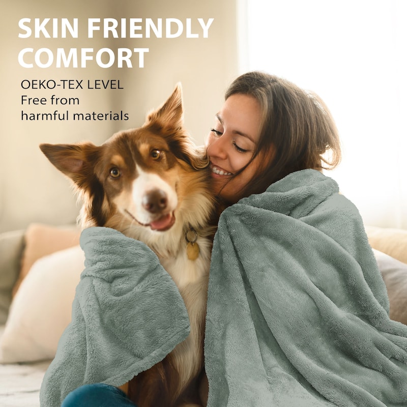 Luxury Double-Sided Plush Fleece Blanket - Ultra-Soft, Reversible, All-Season Comfort Throw