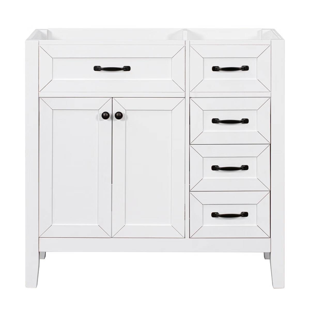 EcoDecors Significado 36 in. L Teak Vanity Cabinet Only in Natural