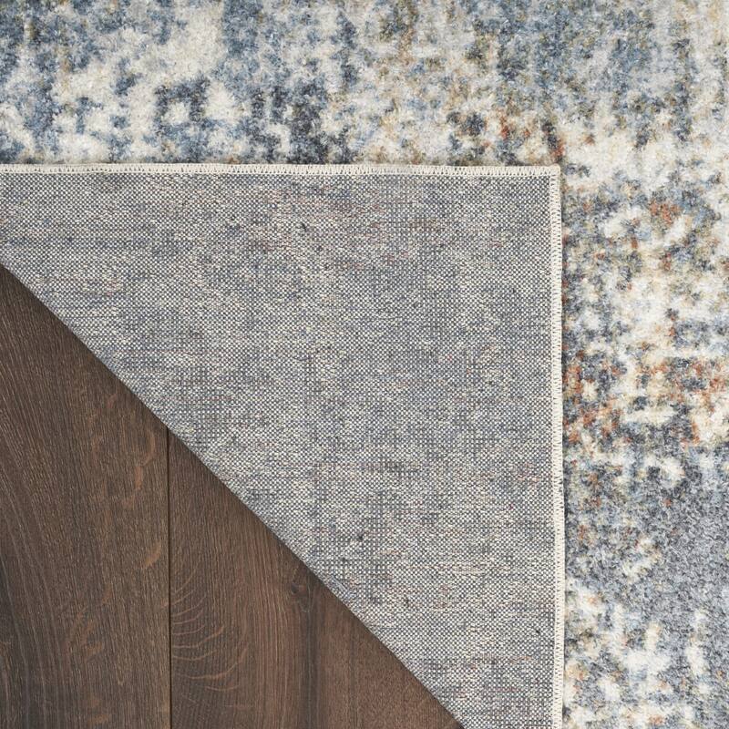 Pilog Power Loomed Abstract Modern Low Pile Area Rug By HomeRoots - 96' X '26' X '0.25