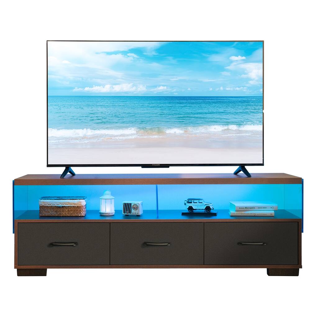 3-Drawer TV Stand for TV's up to 65" Flat Screen Cabinet
