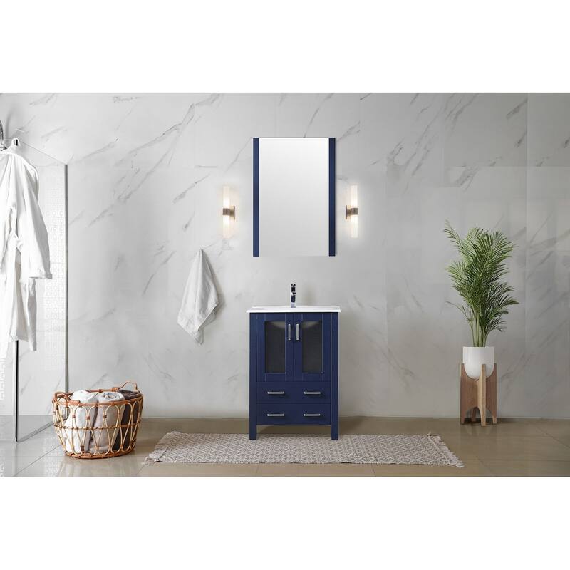 Volez Bath Vanity and White Ceramic Top