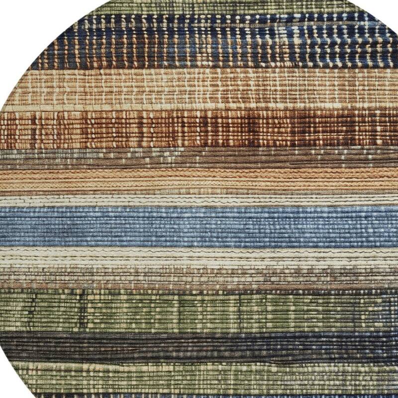 HomeRoots Striped Transitional Rectangle Outdoor Rug