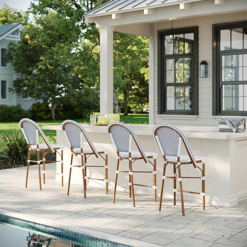 Martha Stewart 2PK All-Weather Stackable Patio Bistro Counter Stools - 18.5"W x 23.25"D x 42"H