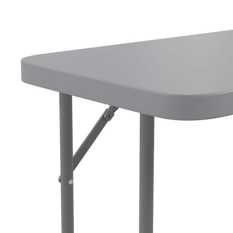 6-Foot Rectangular Granite White Plastic Folding Training Table