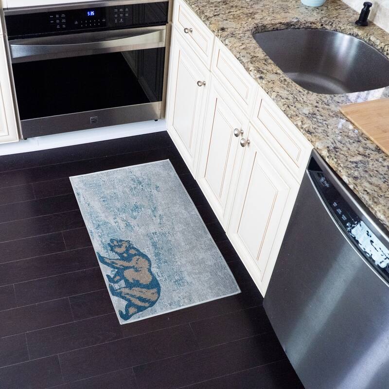 SussexHome Non-Skid Ultra-Thin Area Rugs for Laundry Room, Entryway, Bathroom and Kitchen - Washable Multipurpose Floor Mat