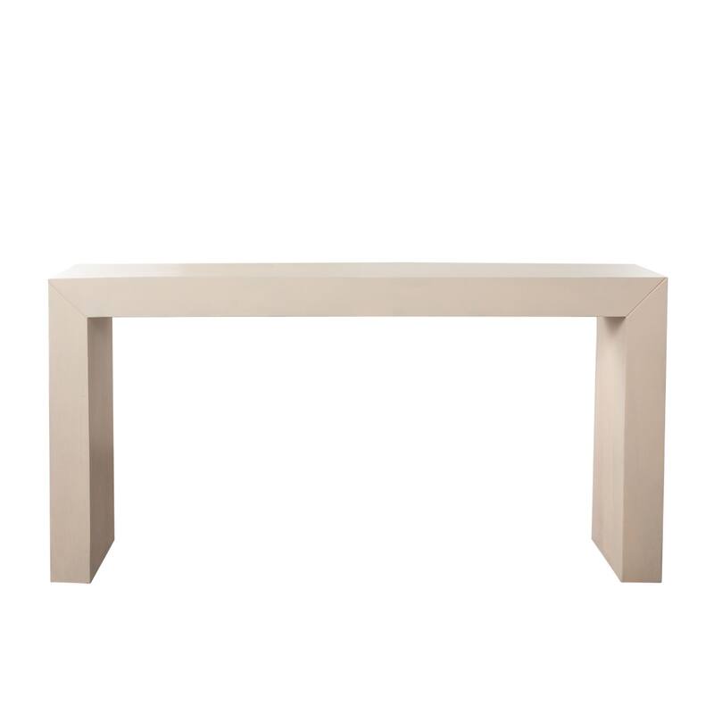 Somy Modern Sofa Console Table, 60 Inch Wide Top, Natural Gray