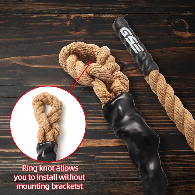 GSE™ 1.5" Gym Climbing Rope, Workout Rope for Indoor/Outdoor and Home Workouts. Great for Climbing Exercises, Strength Training