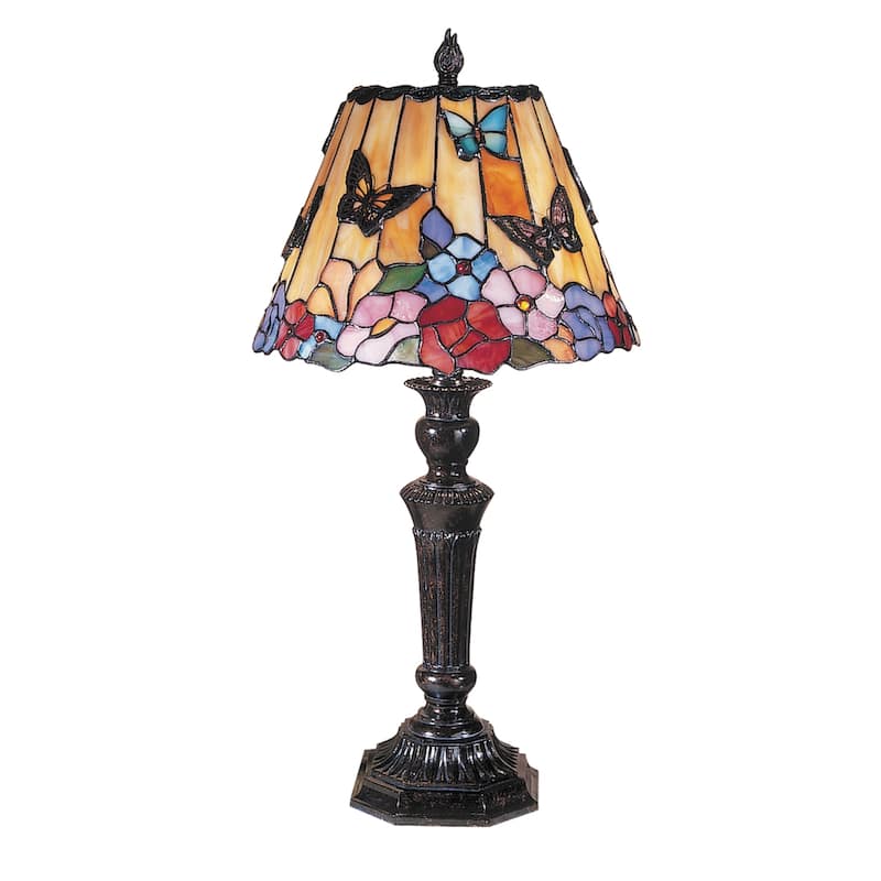 Butterfly Peony Tiffany Table Lamp