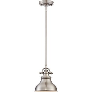 Quoizel Emery 8" Pendant Light in Brushed Nickel