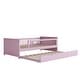 preview thumbnail 5 of 12, Wood Twin Size Platform Bed with Guardrail,Trundle and Open Fence Design,Kids and Baby