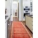preview thumbnail 2 of 7, ECARPETGALLERY Hand-knotted Andelz Red Wool Rug - 3'5 x 13'7