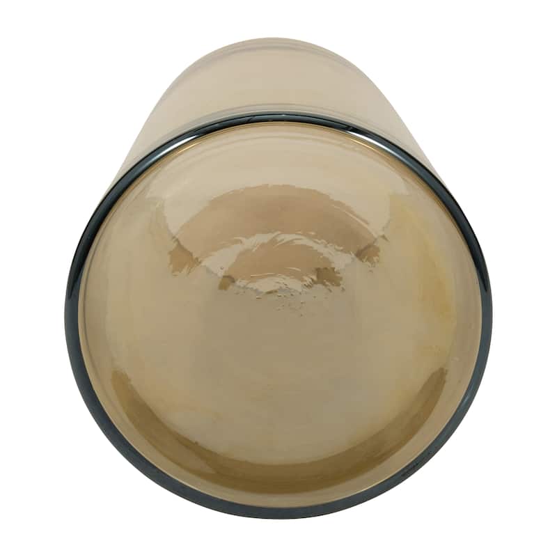 Sagebrook Home Glass, Luster Vase, Gold, Cylinder, Solid Color