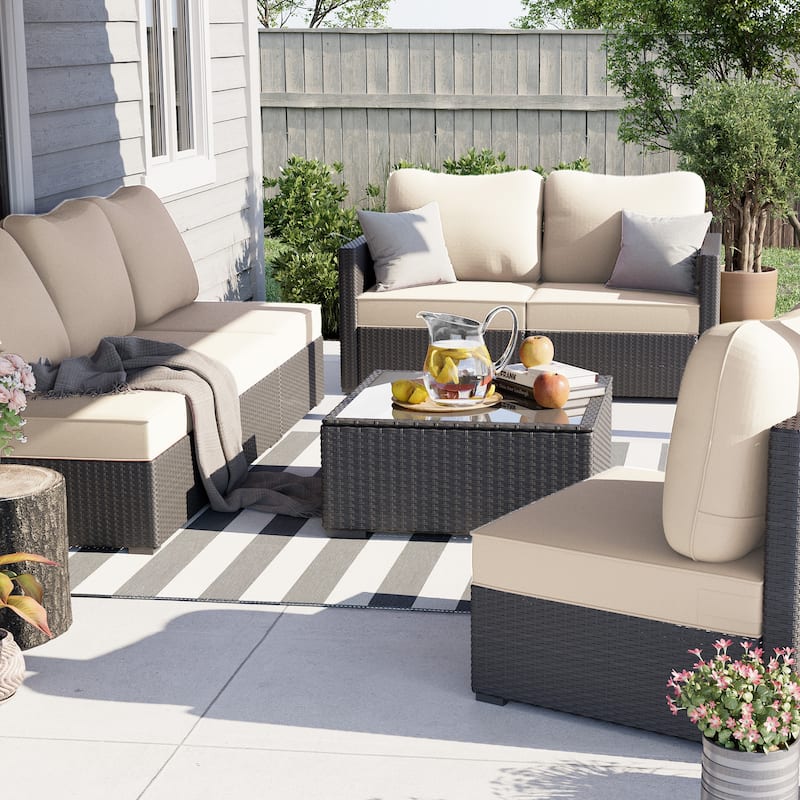 Waterproof Outdoor Deep Seat Cushion Set for Patio Furniture and Chairs