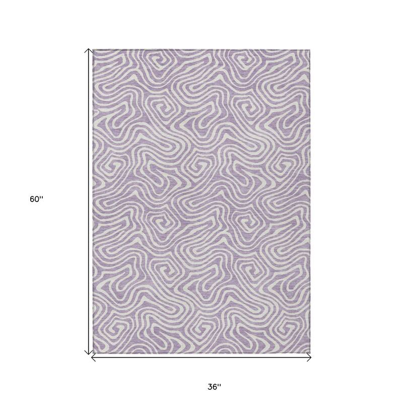 HomeRoots Abstract Transitional Rectangle Outdoor Rug