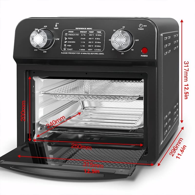 12.5 Quart 7-in-1 Convection Toaster Oven, 1500W, 5 Pre-set Menus