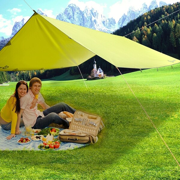 Sunshade Tarp Shelter Beach Shelter Waterproof Rain Fly Camping
