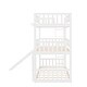 preview thumbnail 9 of 16, Twin Size Pine Wood Triple Bunk Bed with Guardrails, Convertible Ladder and Slide, Convertible Configuration