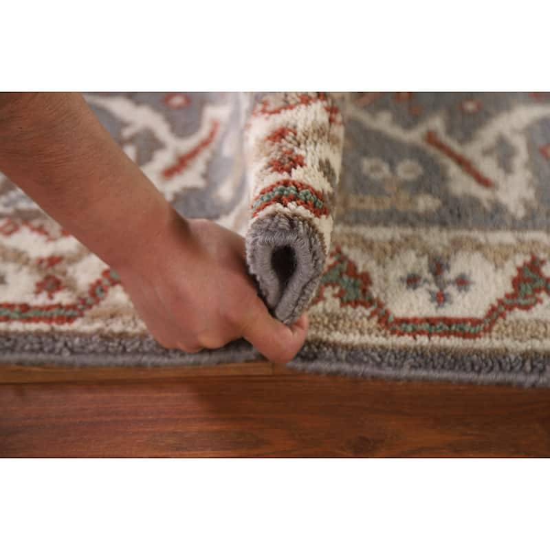 Transitional Oushak Style Area Rug Handmade Wool Carpet - 2'0"x 3'0"
