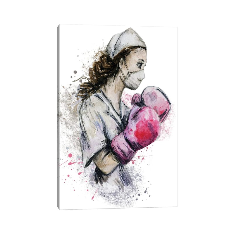 iCanvas "Fighting Nurse II" by Ephrazy Graphics Canvas Print