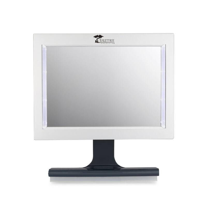 ToiletTree Products Original LED Fogless Shower Shaving Mirror with Squeegee Great for Makeup, Grooming, Bathroom