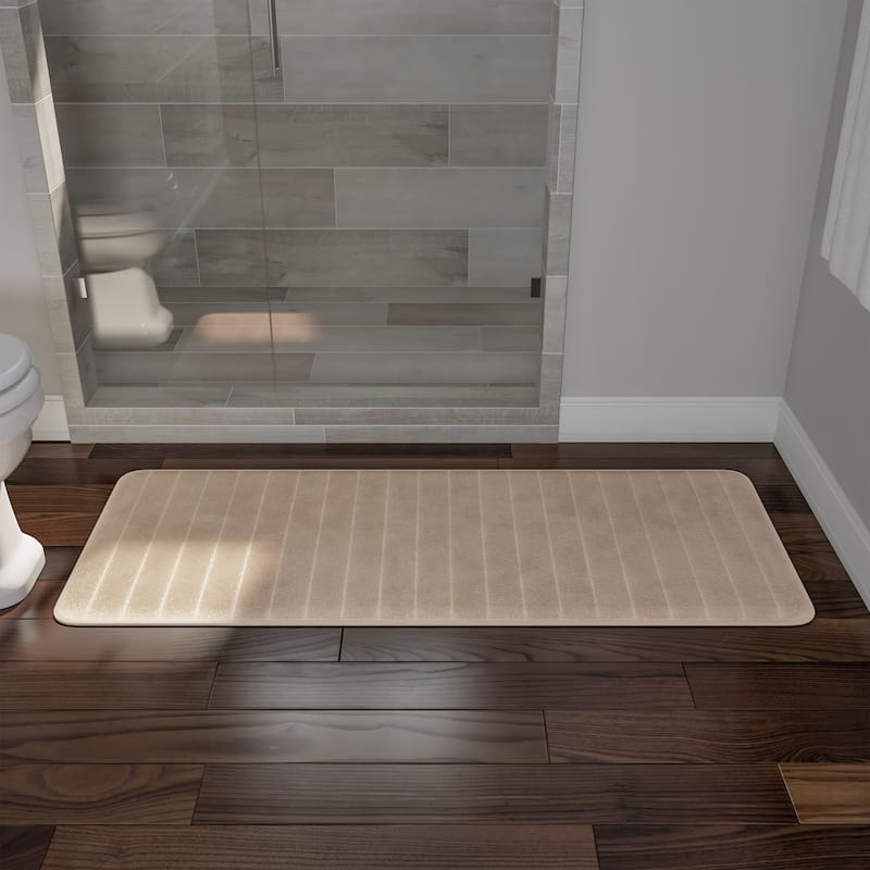 Oversized Bathroom Rug - Extra-Long Memory Foam Bath Mat with Nonslip Backing by Windsor Home