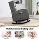 preview thumbnail 36 of 60, HOMYKA 27.56" Wide Rocking Chair for Nursery with Solid Wood Leg