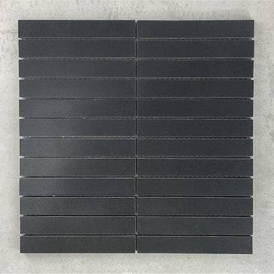 1" X 6" Stack Basalt Marble Mosaic Wall And Floor Tile - Case (10 Sheets)