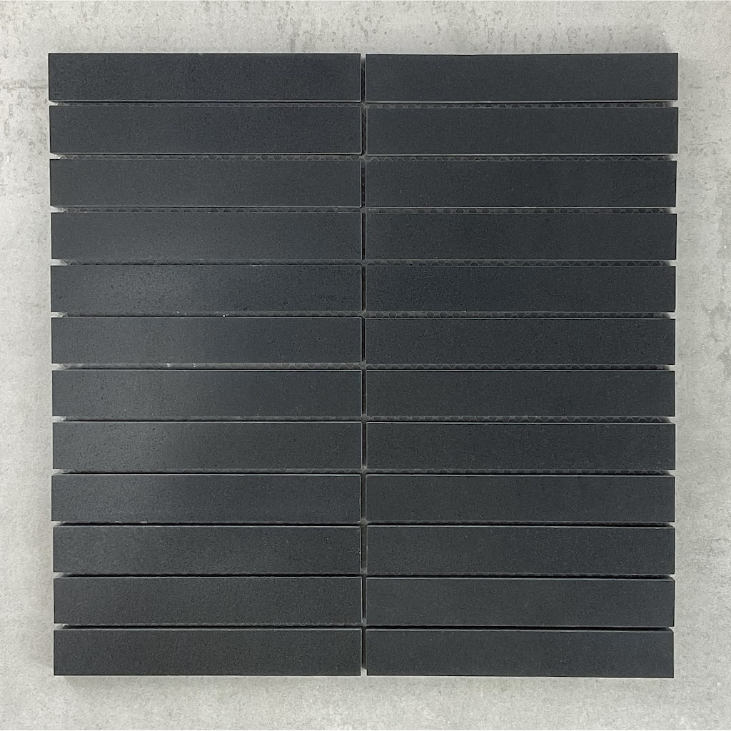 1" X 6" Stack Basalt Marble Mosaic Wall And Floor Tile - Case (10 Sheets)