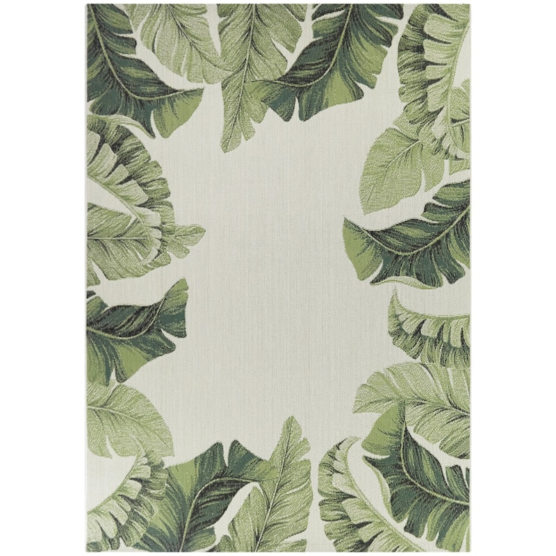 Espada Tropical Leaves Indoor/Outdoor Area Rug