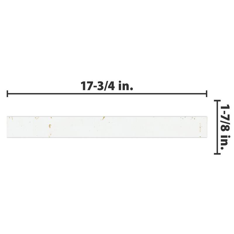 Merola Tile Phoenix White 1-7/8" x 17-3/4" Porcelain Floor and Wall Tile