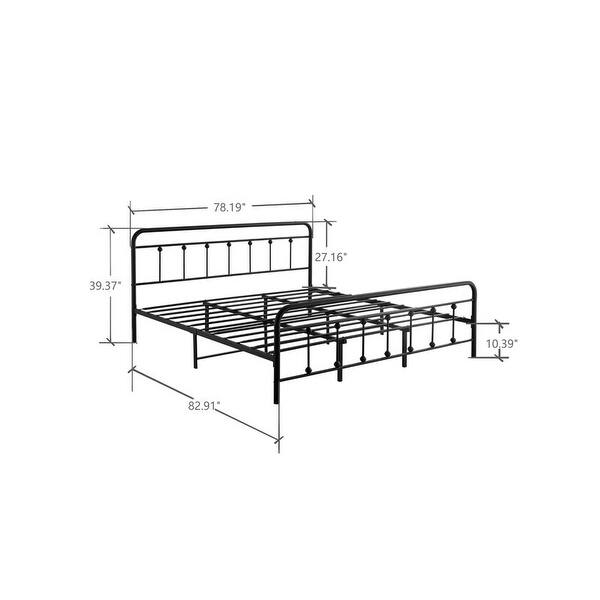 Classic Retro Iron Metal Pipe Platform Bed Frame Bed Bath & Beyond 35468386