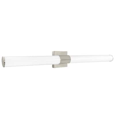 Luxrite LED Bathroom Vanity Light Fixtures 48 Inch Brushed Nickel 5 CCT 2700K-5000K 38W 3000 Lumens CRI 90 Dimmable