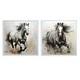 preview thumbnail 9 of 10, Designart "Hooves In Harmony Horse" Animals Horse Framed Art Set Of 2 - Farmhouse Wall Decor Set Black Wall Art 2 Pieces